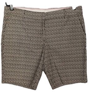 KENAR Black White Diamond Geometric Print Bermuda‎ Women’s Shorts sz 12